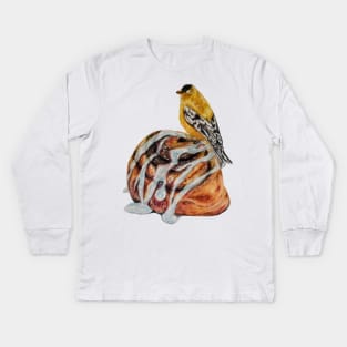 Goldfinch Cinnamon Rolls Kids Long Sleeve T-Shirt